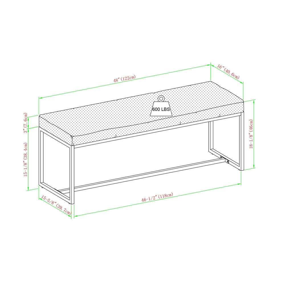 
                      
                        Ambrose Modern Minimalist Upholstered Fabric Entry Bench
                      
                    