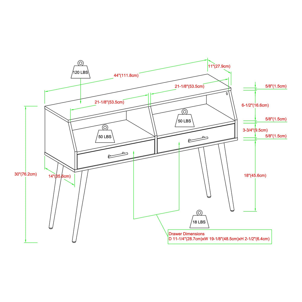 
                      
                        44" Contemporary 2-Drawer Entry Table
                      
                    