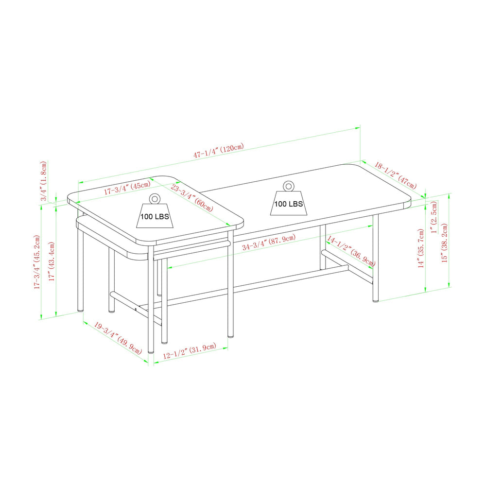 
                      
                        Reema 2-Piece Modern Nesting Coffee Table
                      
                    