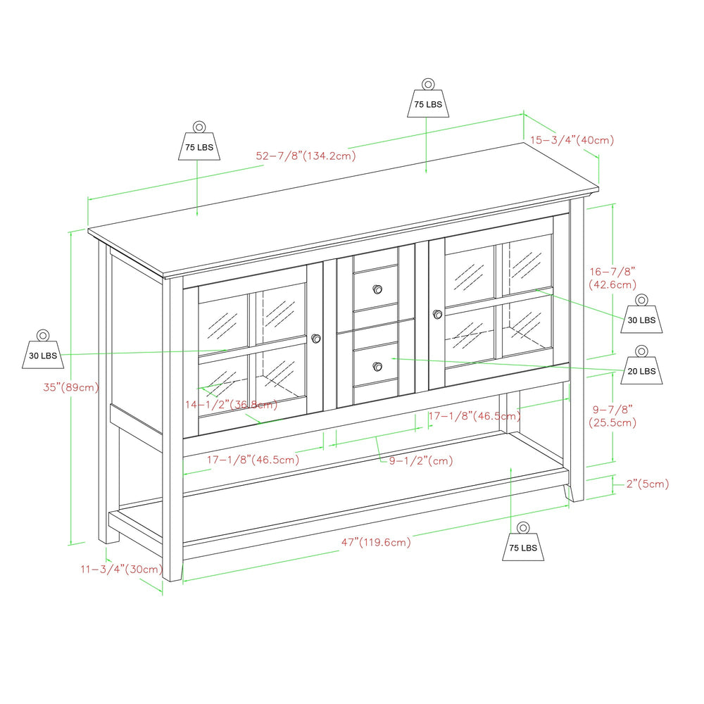 
                      
                        Farmhouse Wood and Glass Buffet
                      
                    