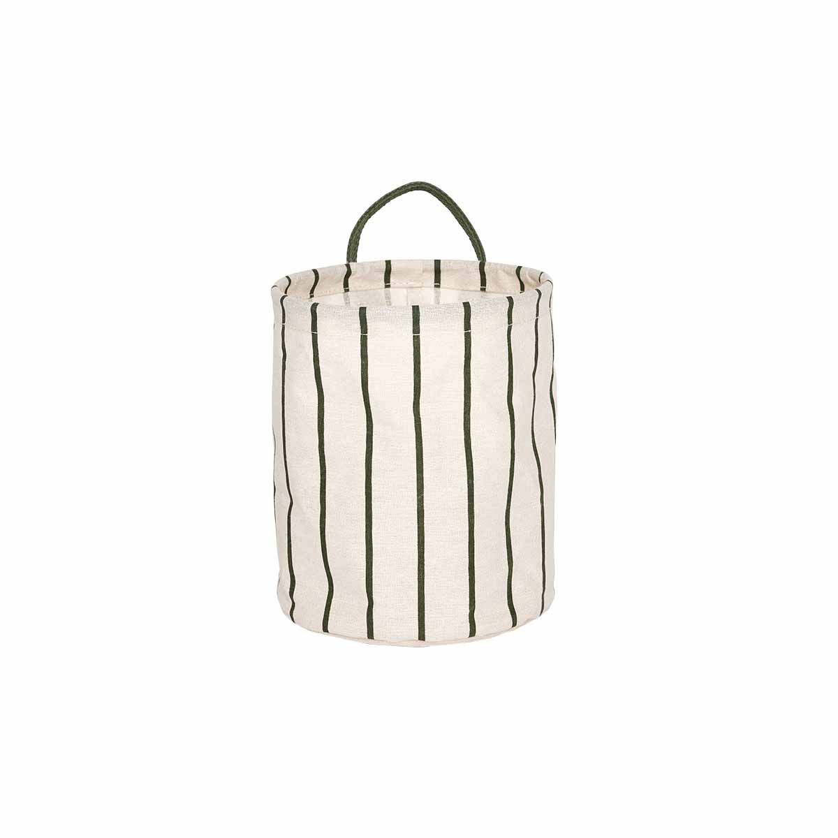 Raita Laundry & Storage Basket in Green/Offwhite