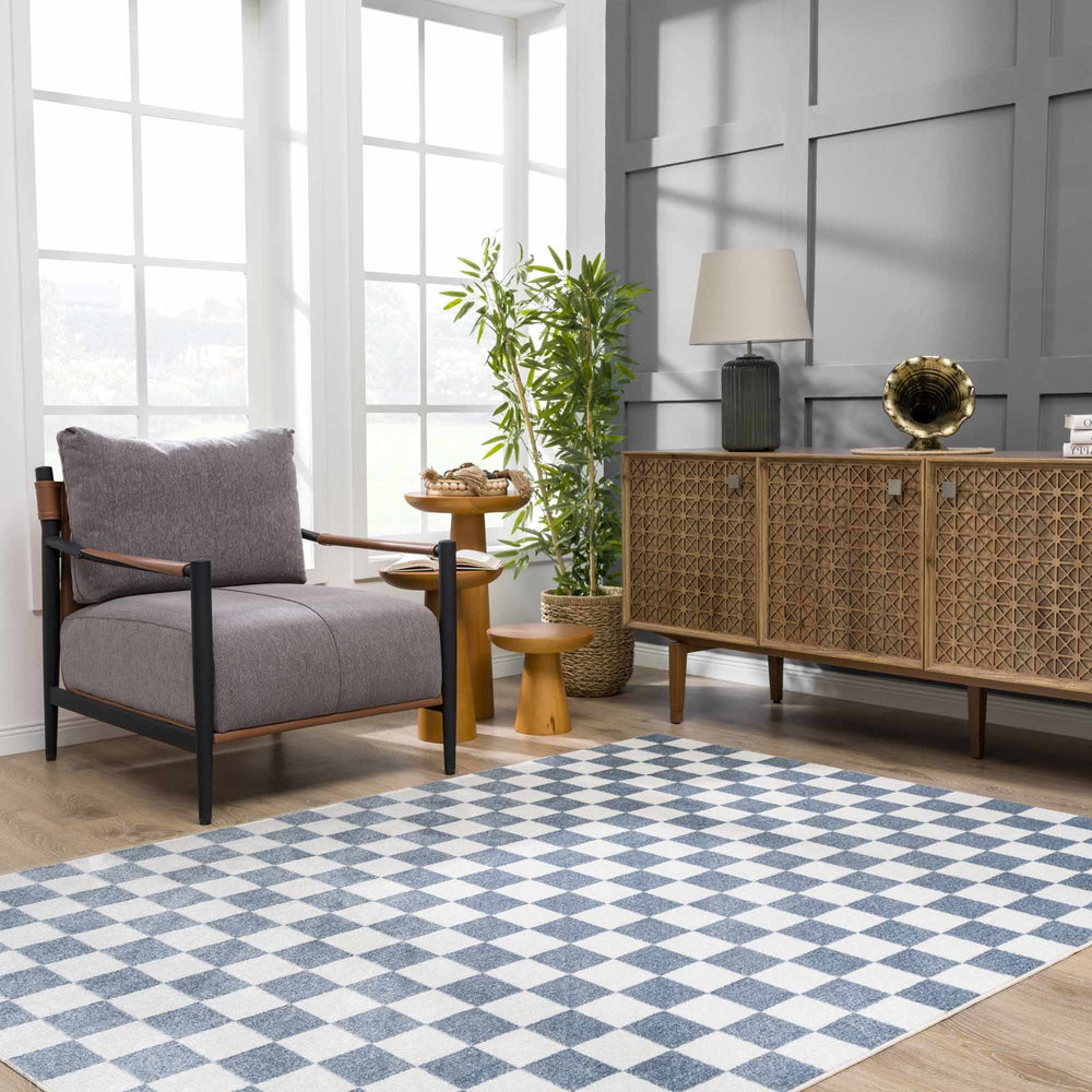 
                      
                        Brone Checkered Washable Area Rug
                      
                    