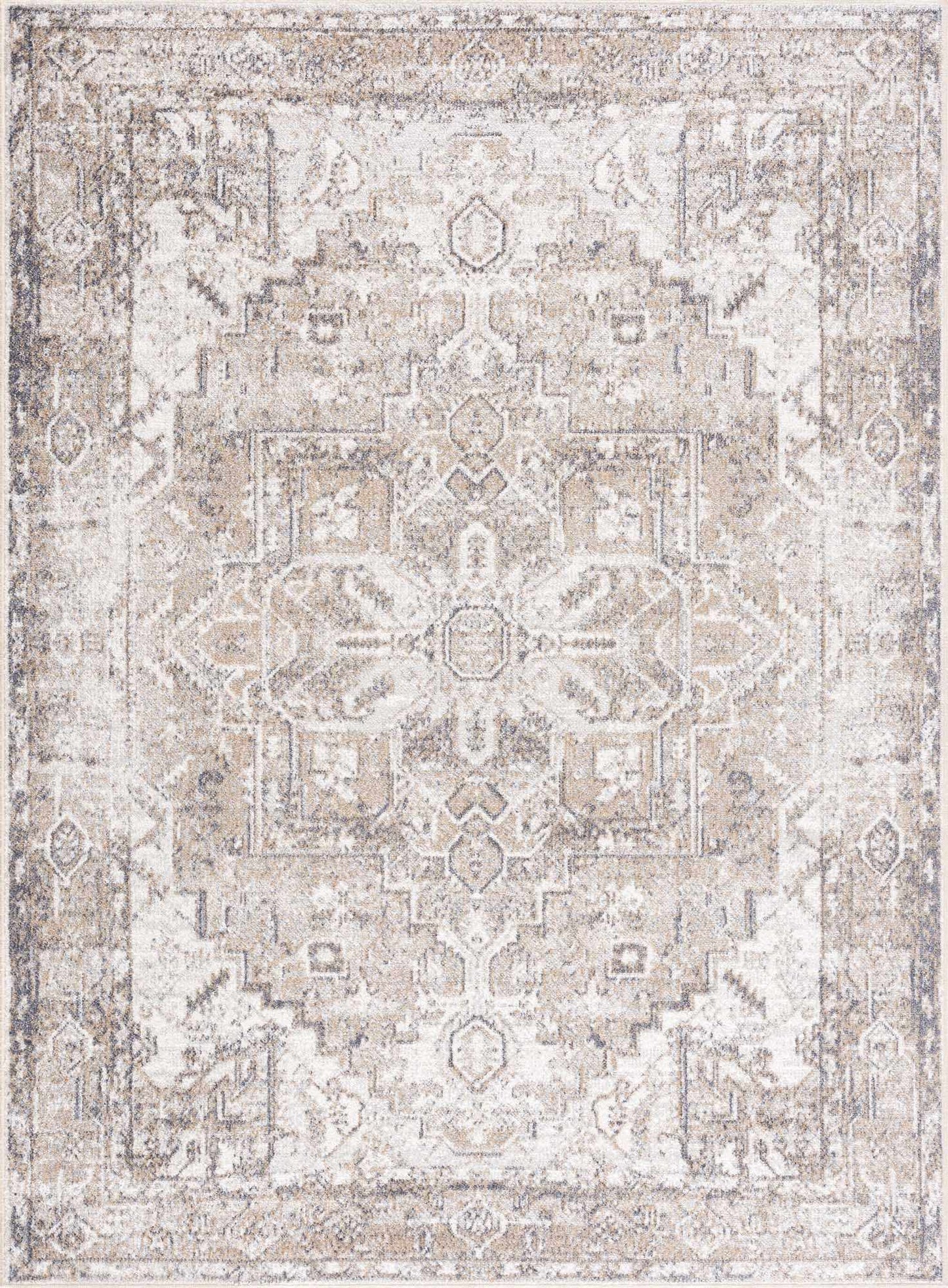 Hera Brown & Cream Washable Area Rug