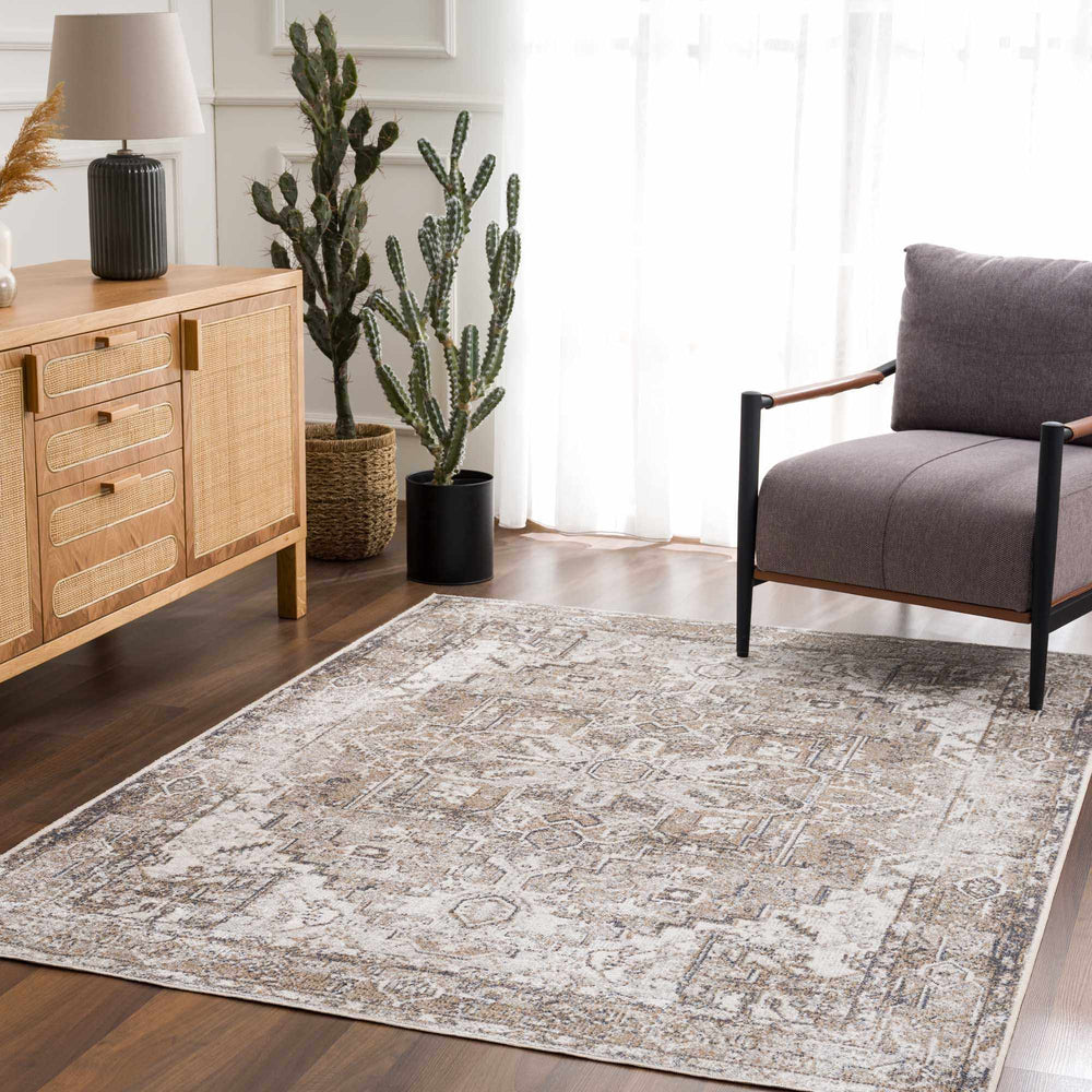 
                      
                        Hera Brown & Cream Washable Area Rug
                      
                    