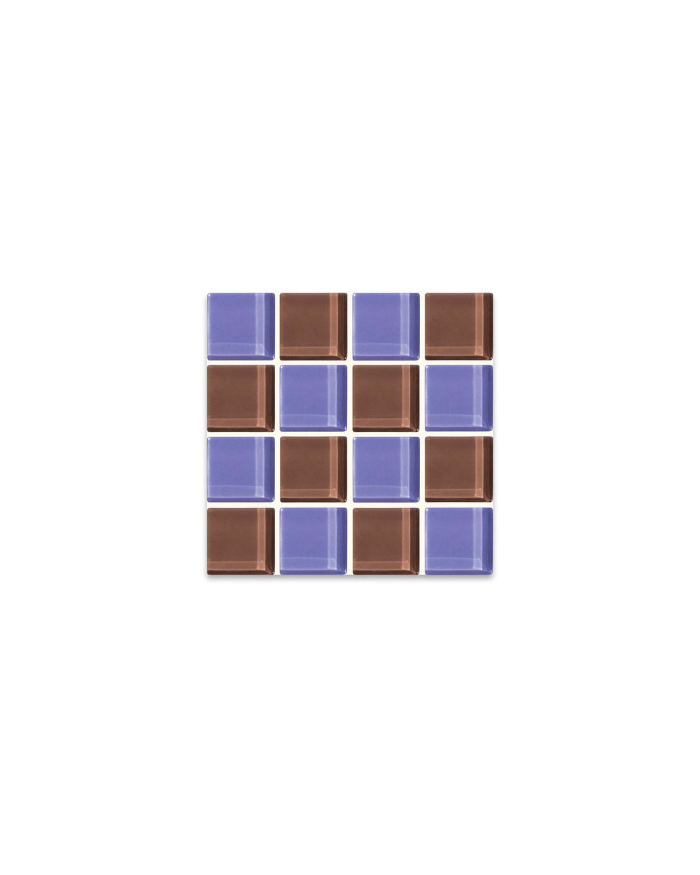 Glass Tile Coaster - Lavender Dark Chocolate