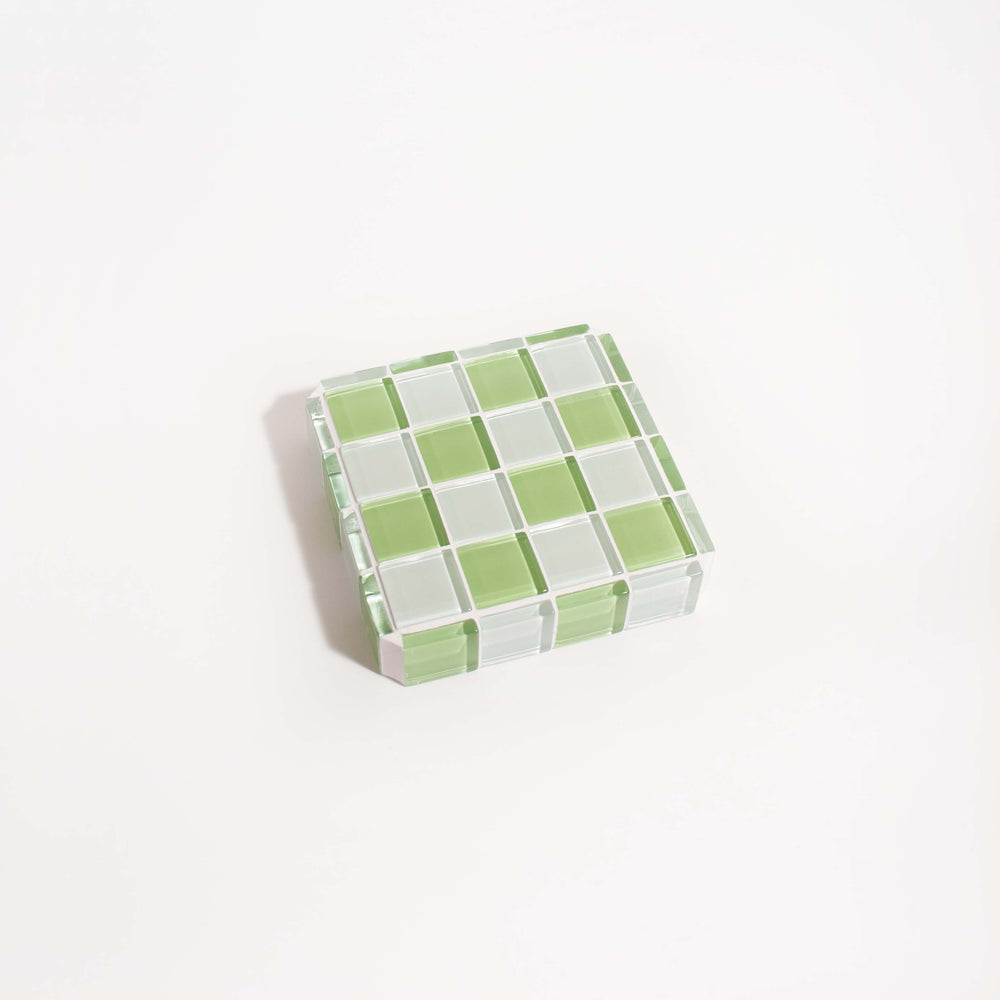 
                      
                        Glass Tile Cube - Pistachio Milk Chocolate
                      
                    
