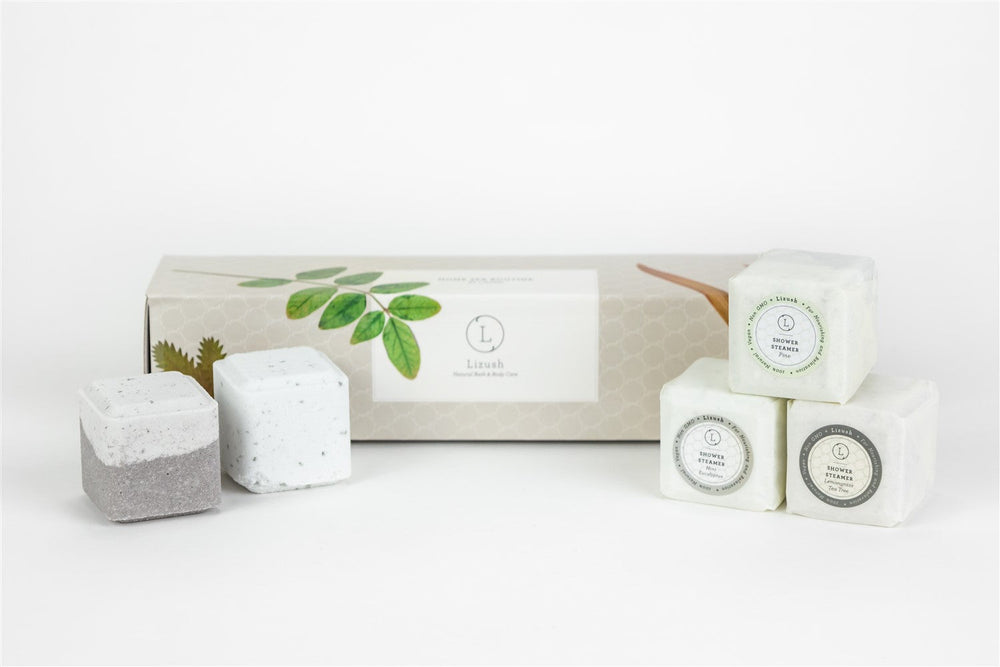Earthy Scented Shower Steamer Gift Set, Set of 5