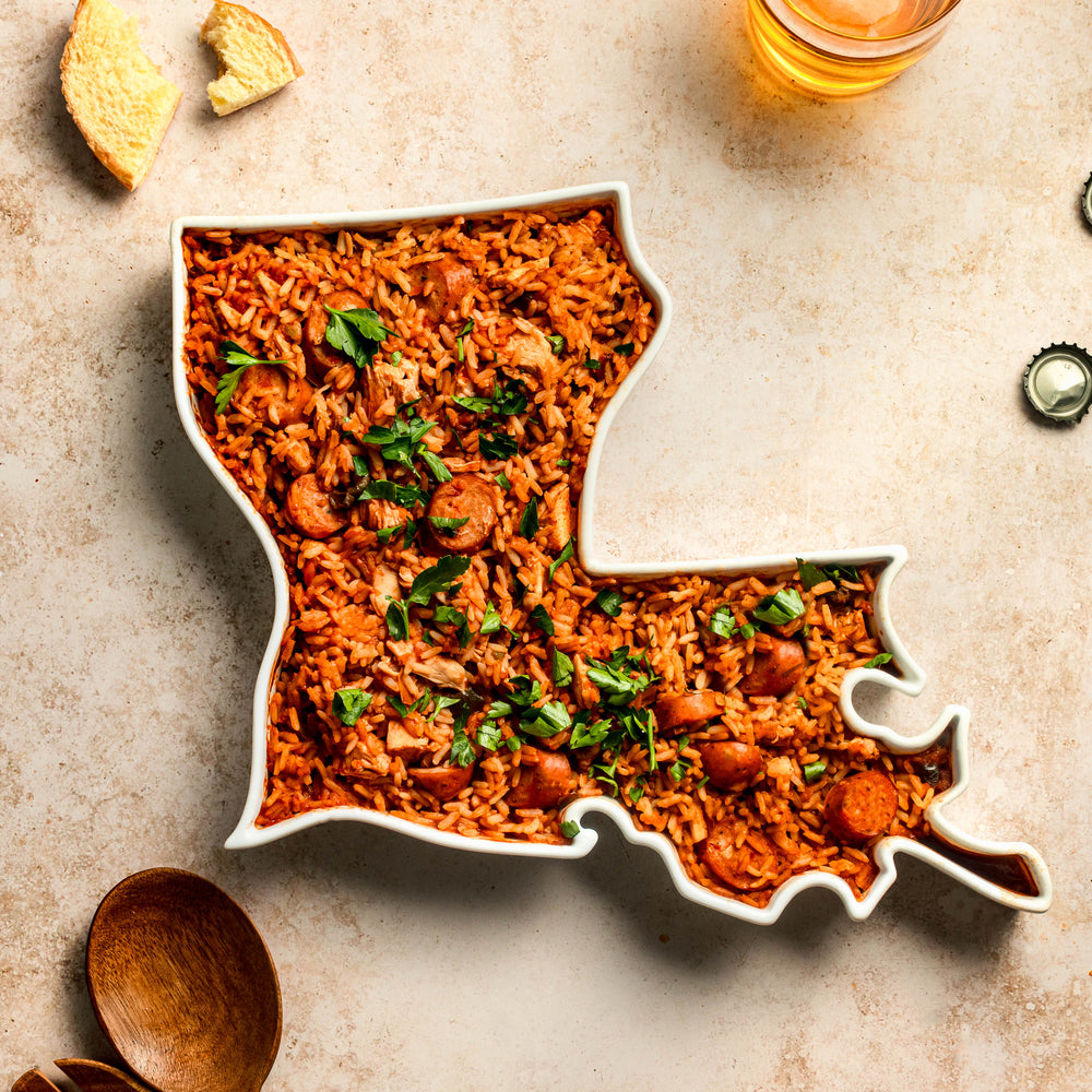 Louisiana State Porcelain Serving Dish