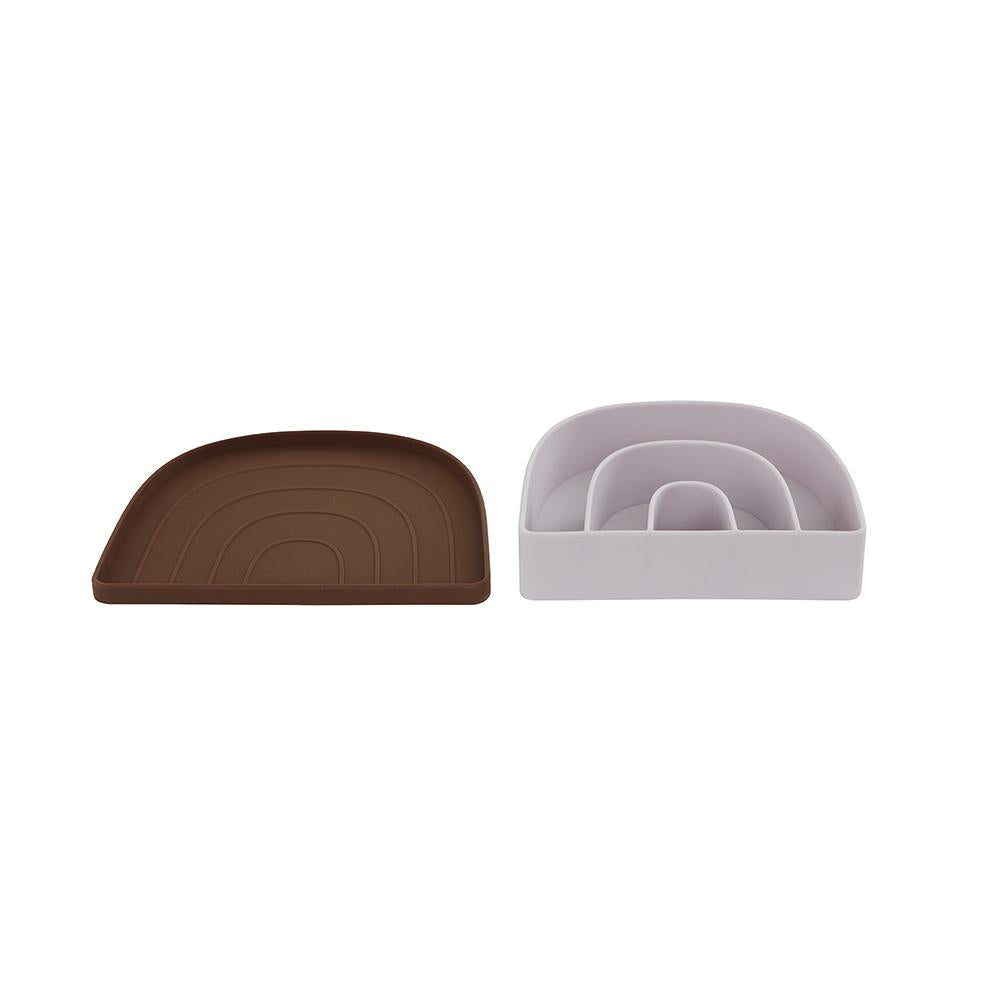 
                      
                        Rainbow Plate & Bowl - Caramel/Lavender
                      
                    