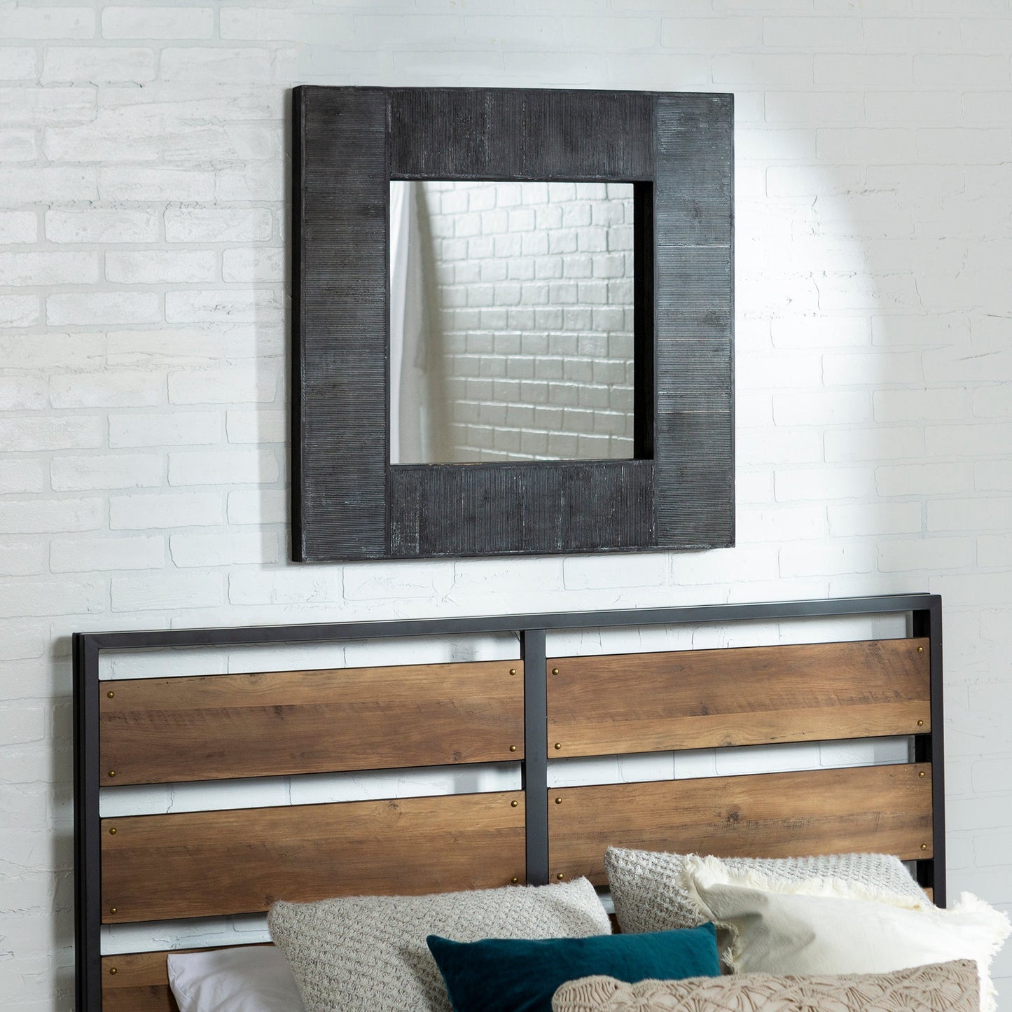 Industrial Square Wall Mirror