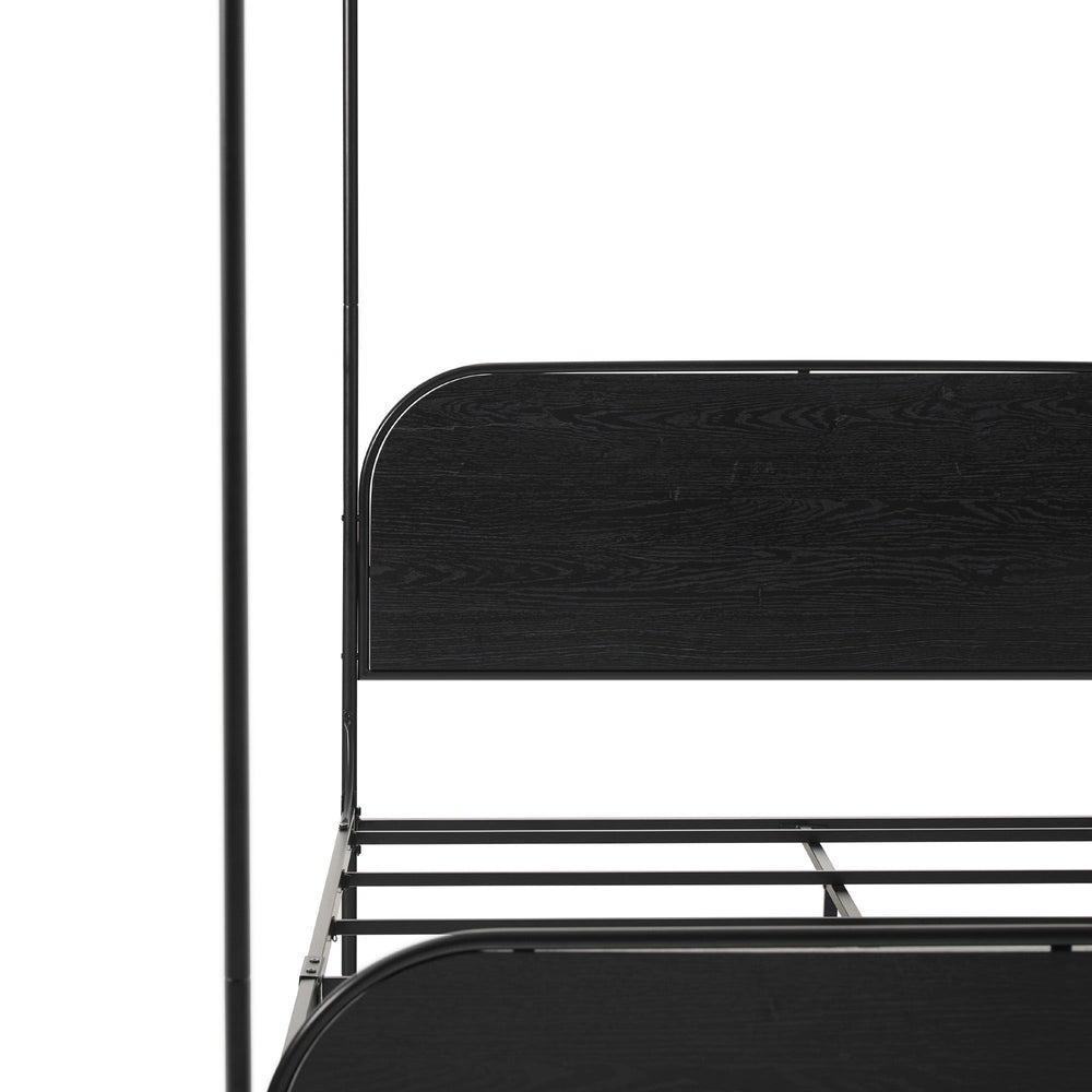 
                      
                        Metro Modern Metal and Wood Canopy Queen Bedframe
                      
                    