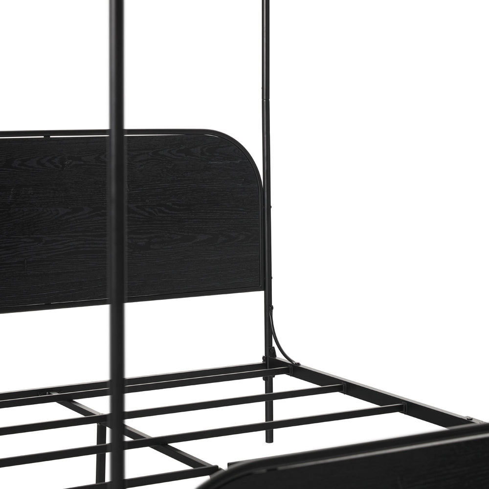 
                      
                        Metro Modern Metal and Wood Canopy Queen Bedframe
                      
                    
