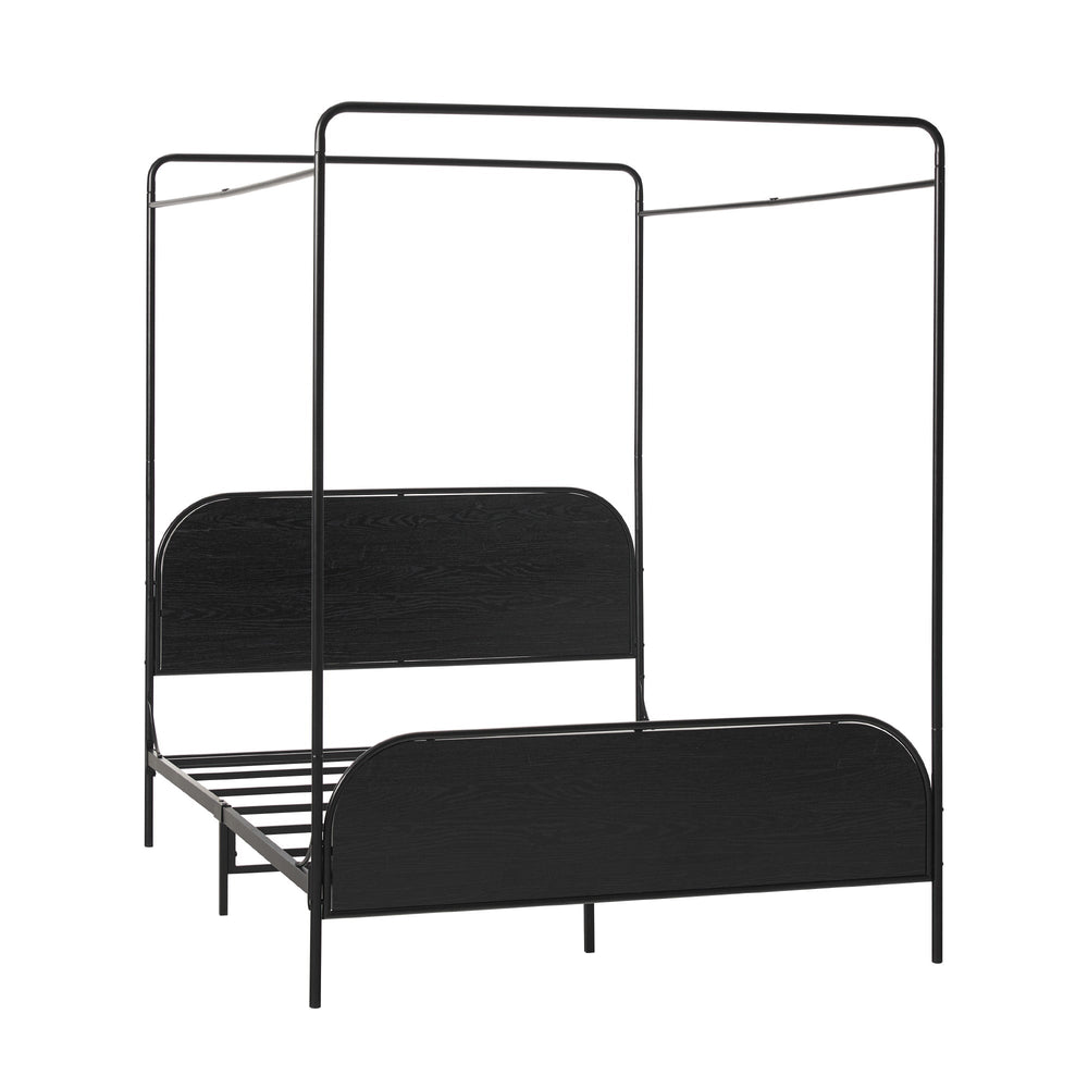 
                      
                        Metro Modern Metal and Wood Canopy Queen Bedframe
                      
                    