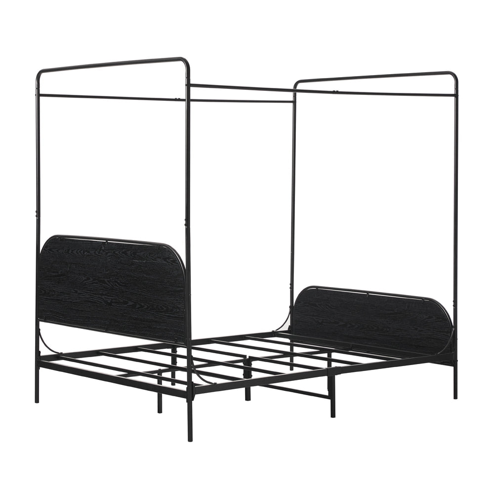 
                      
                        Metro Modern Metal and Wood Canopy Queen Bedframe
                      
                    