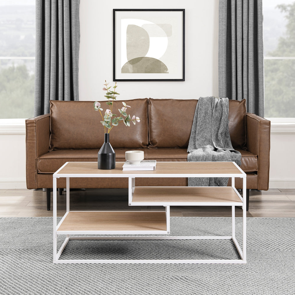 
                      
                        Maya 40" Contemporary Metal Coffee Table
                      
                    