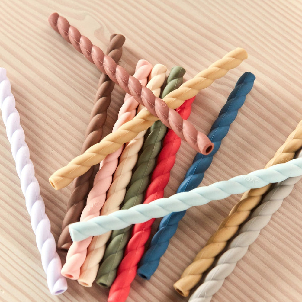 
                      
                        Mellow Silicone Straw, Set of 6 - Caramel/Blue
                      
                    