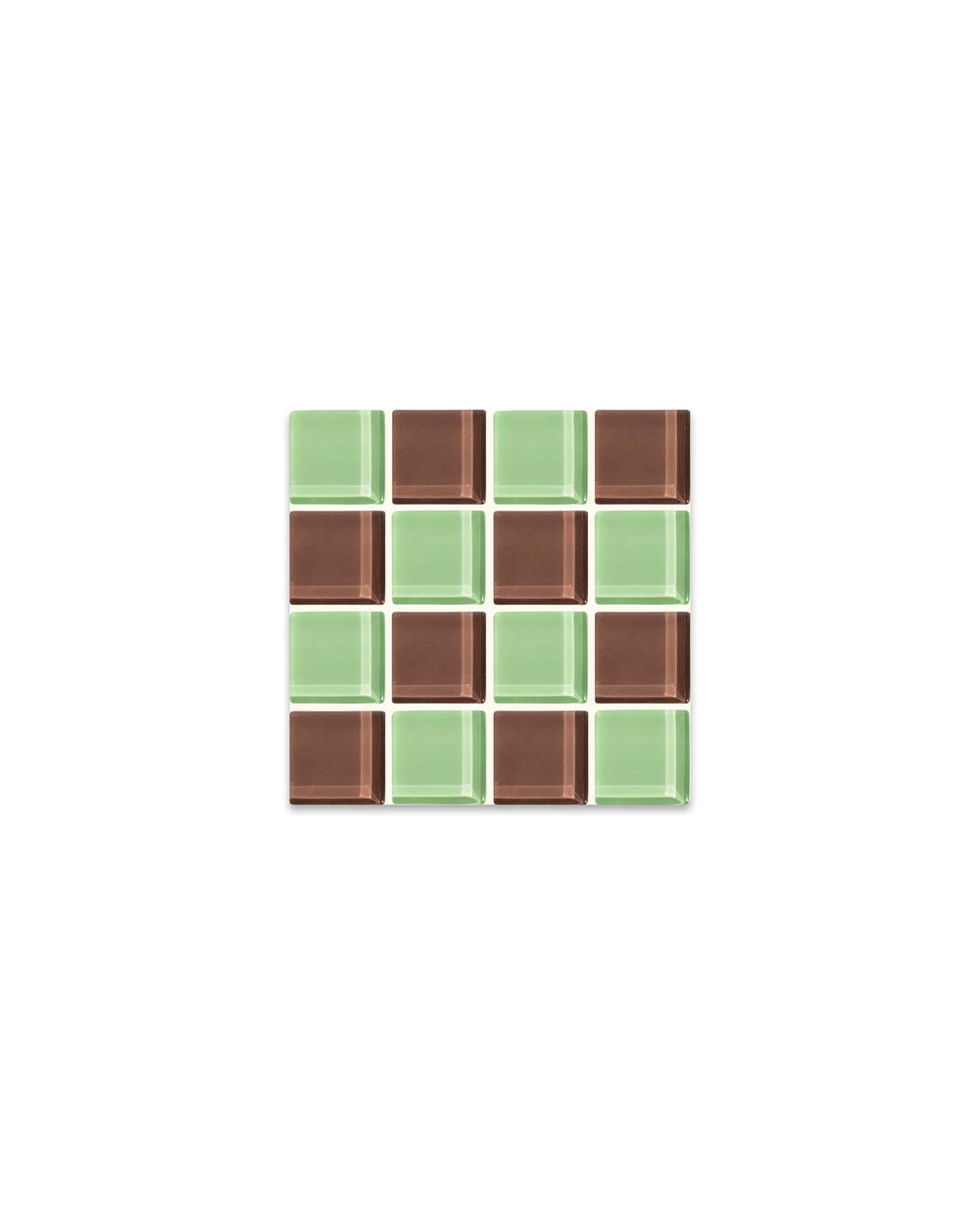 Glass Tile Coaster - Mint Dark Chocolate
