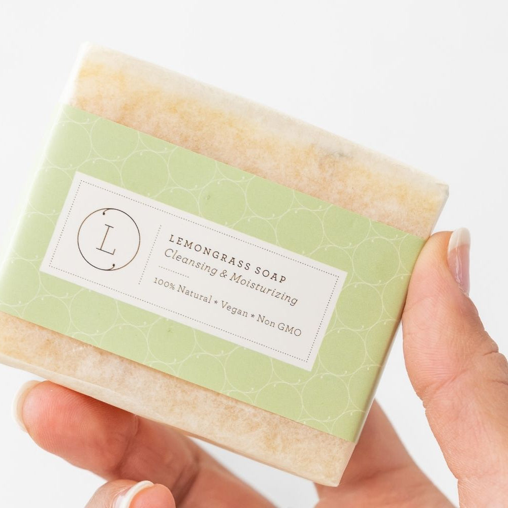 
                      
                        Natural Cold Process Soap Bar with Essential Oils, Lemongrass
                      
                    