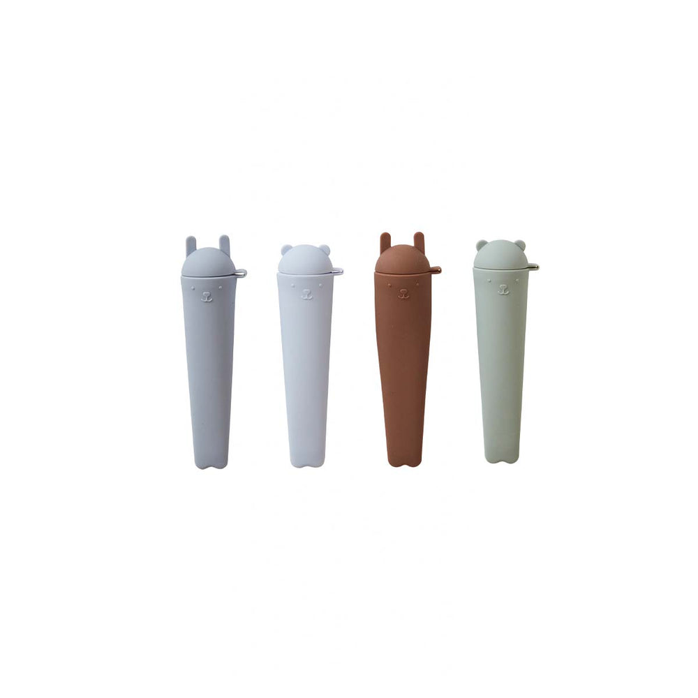Ninka & Teddy Ice Pops, Set of 4 - Caramel/Blue
