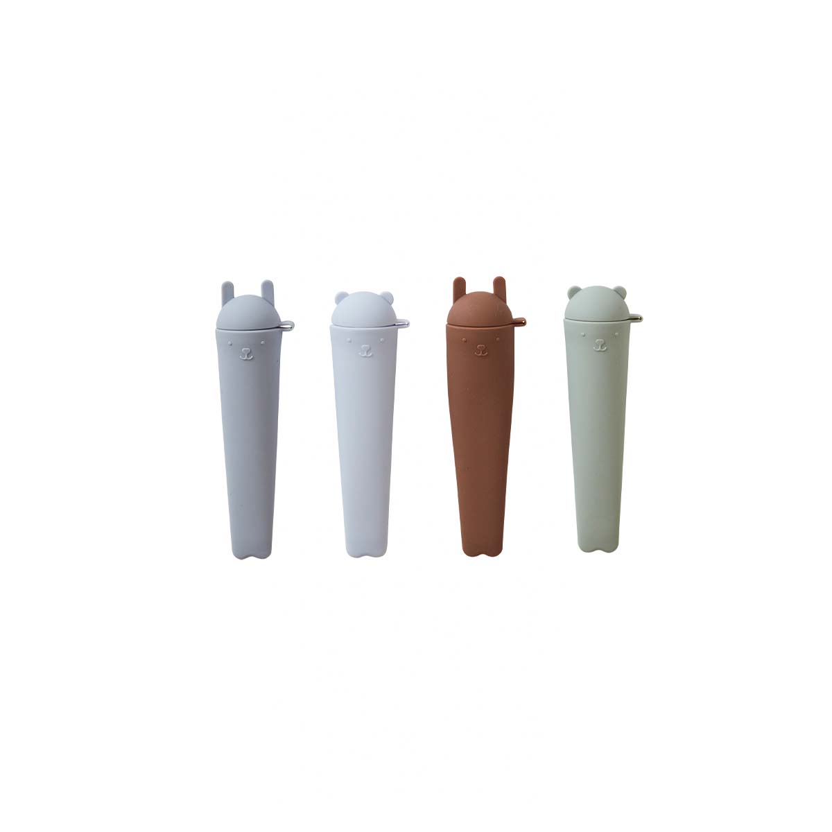 Ninka & Teddy Ice Pops, Set of 4 - Caramel/Blue
