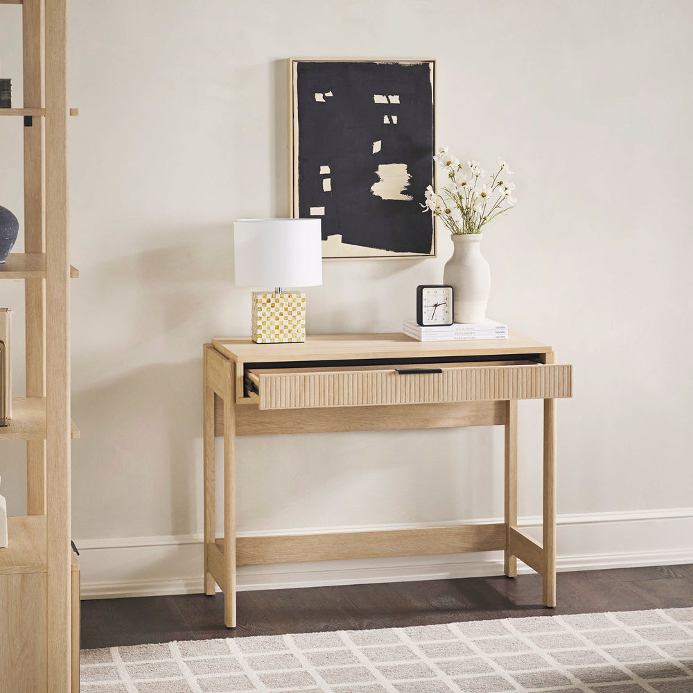 
                      
                        Holmes Modern Scandinavian Reeded Writing Desk
                      
                    