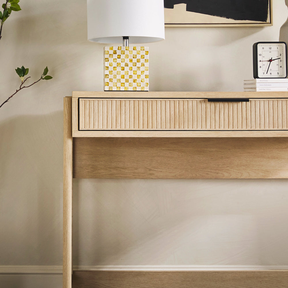 
                      
                        Holmes Modern Scandinavian Reeded Writing Desk
                      
                    