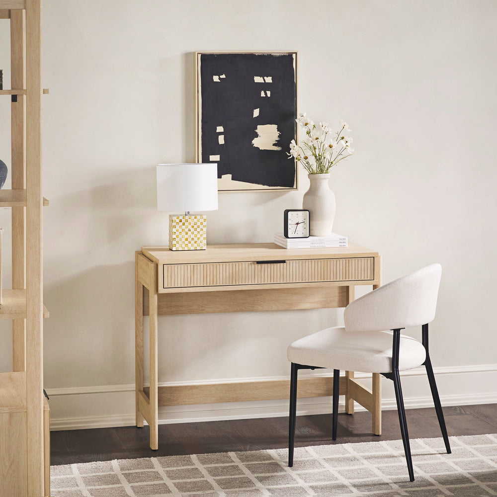 
                      
                        Holmes Modern Scandinavian Reeded Writing Desk
                      
                    