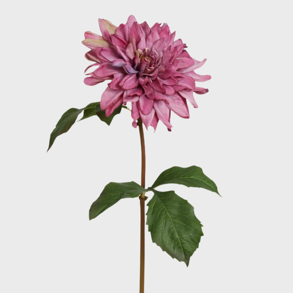 Faux Blooming Garden Dahlia Flower Stem in Mauve - 19"