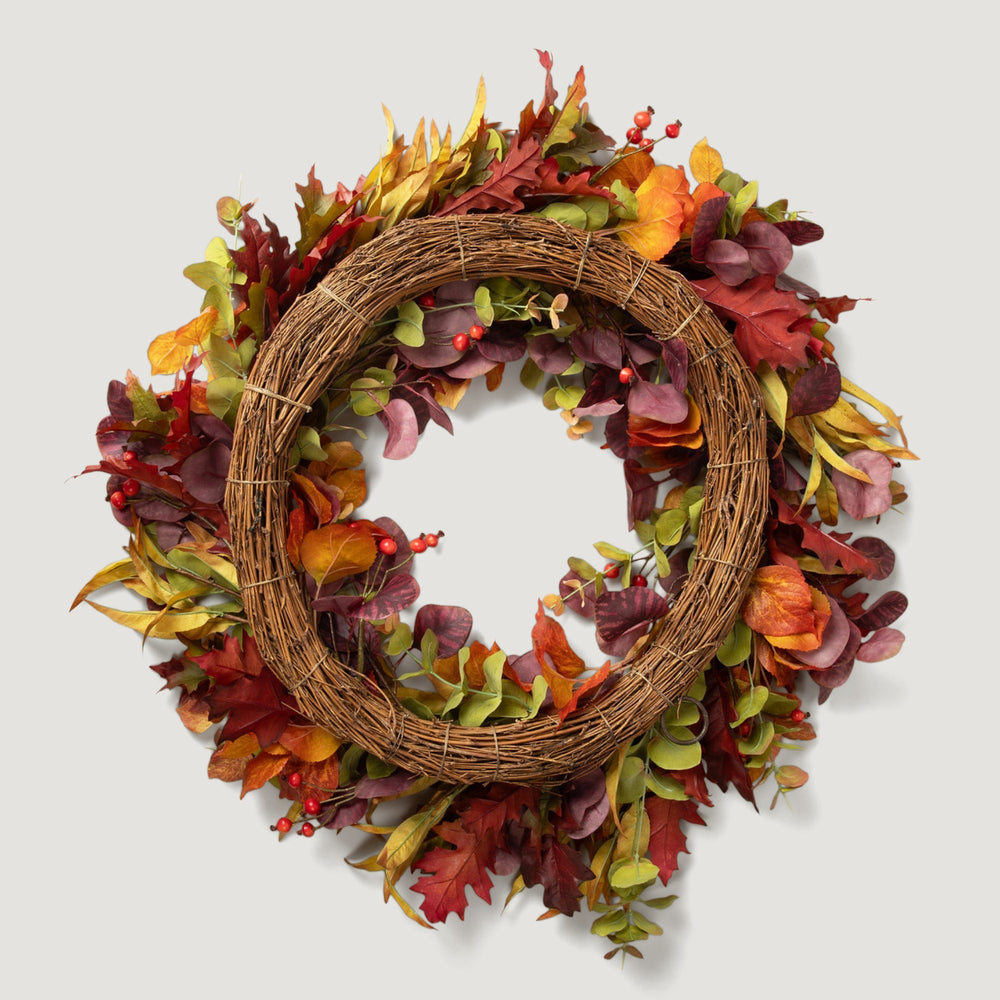 
                      
                        Faux Eucalyptus Fall Wreath in Mixed Autumn - 27.5"
                      
                    