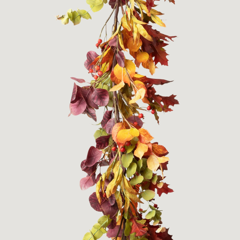 
                      
                        Faux Eucalyptus Garland in Mixed Fall Hues - 78.5"
                      
                    
