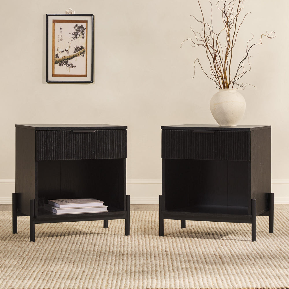 
                      
                        Paris Modern Scandinavian Reeded Nightstand
                      
                    
