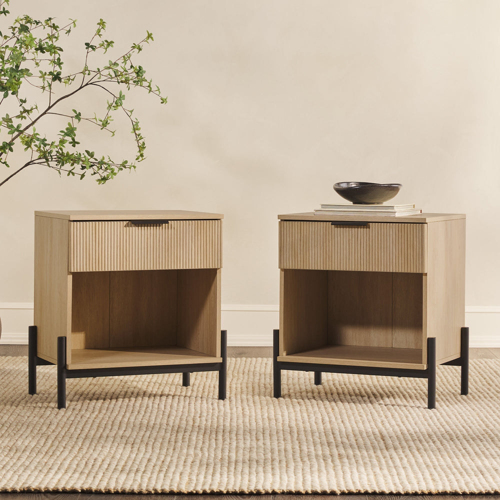 
                      
                        Paris Modern Scandinavian Reeded Nightstand
                      
                    