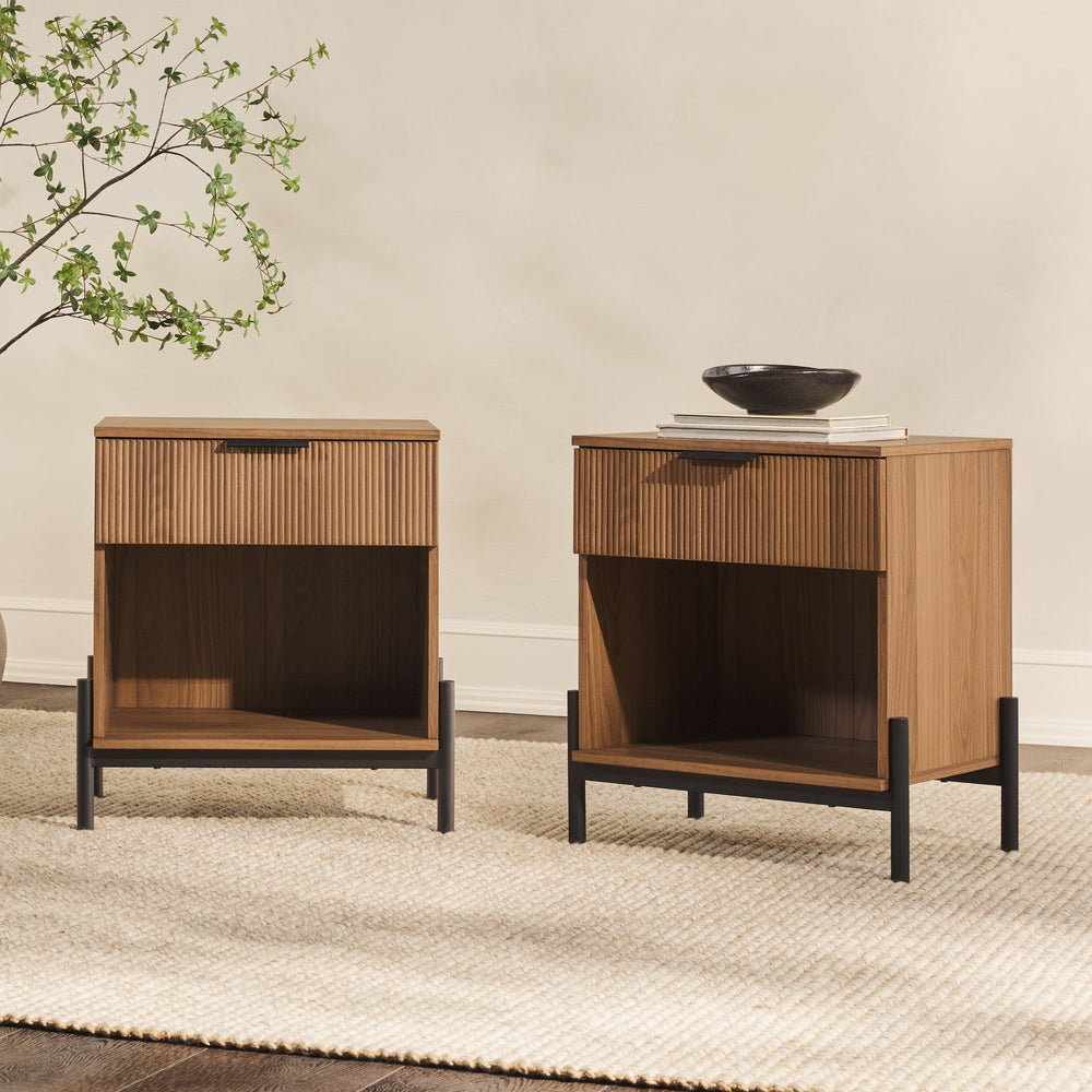 
                      
                        Paris Modern Scandinavian Reeded Nightstand
                      
                    