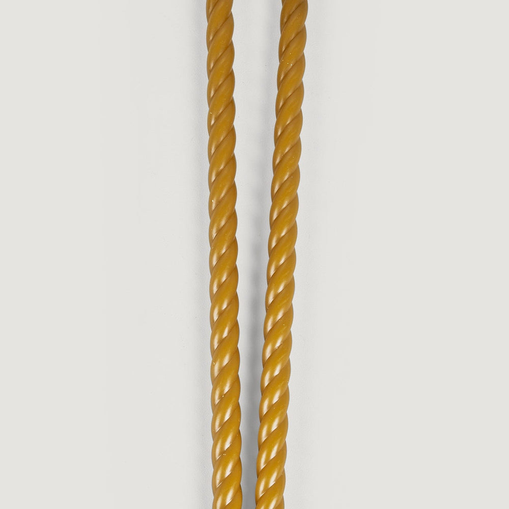 Rope Taper Candles in Caramel Hue, 18" - Pack of 2