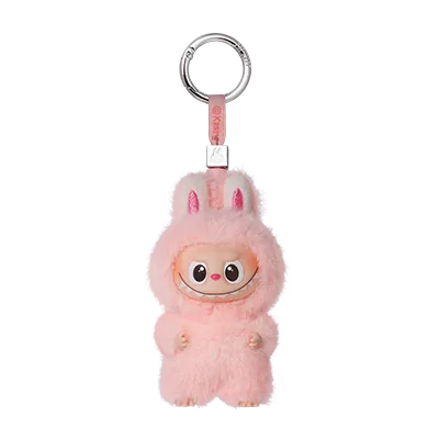 
                      
                        The MONSTERS ‘Pin for Love' mini Labubu keychain (U) with hangtag against a white background
                      
                    