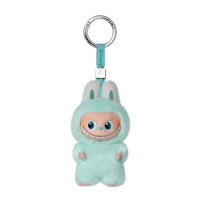 
                      
                        The MONSTERS ‘Pin for Love' mini Labubu keychain (I) with hangtag against a white background
                      
                    