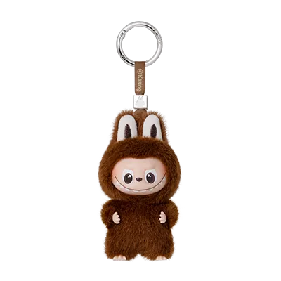 
                      
                        The MONSTERS ‘Pin for Love' mini Labubu keychain (L) with hangtag against a white background
                      
                    