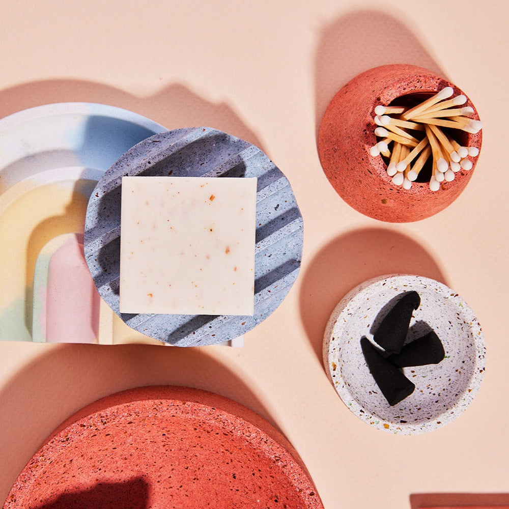 
                      
                        Mini Soap Dish | Light Blue Terrazzo
                      
                    