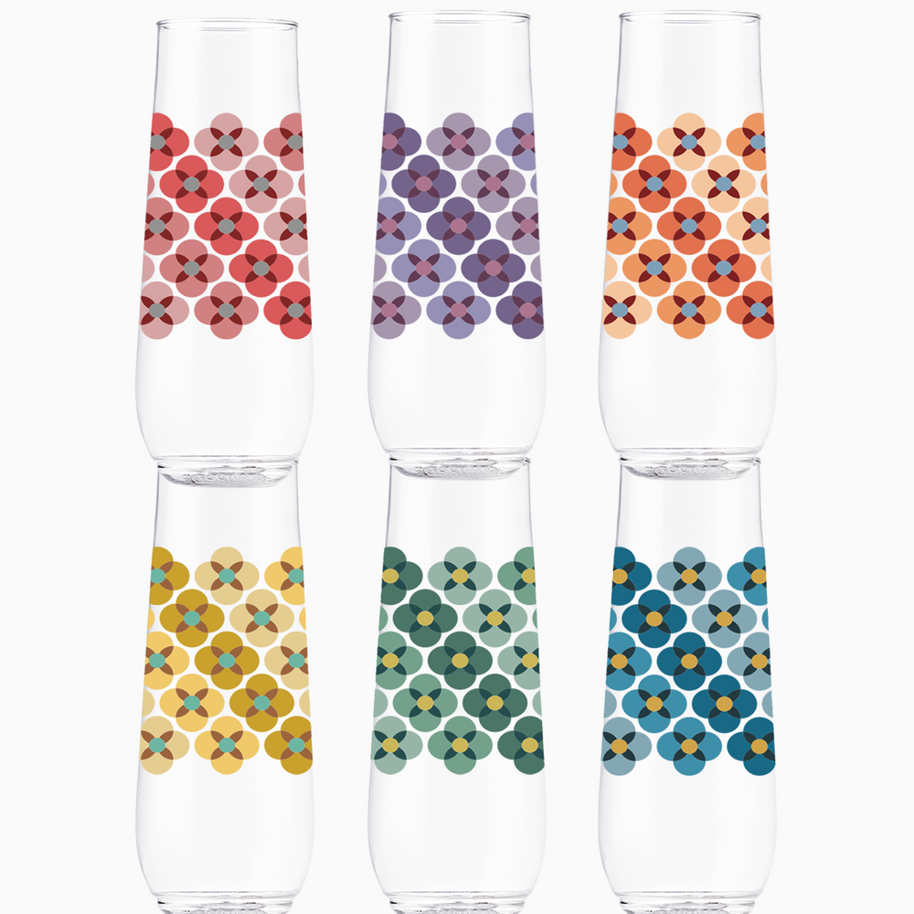 70's Flower Pattern - POP 9oz Flute