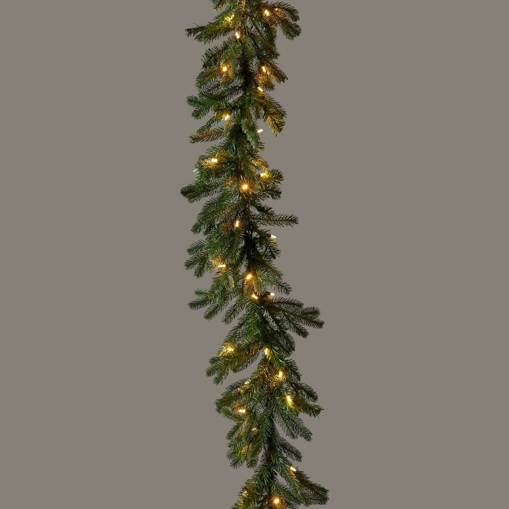 Artificial Christmas Spruce Garland with LED Lights - 72"