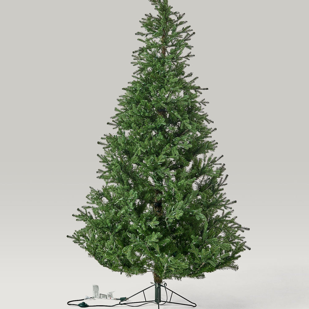 Faux Noble Fir Pre-Lit LED Christmas Tree with White Lights 7.5'