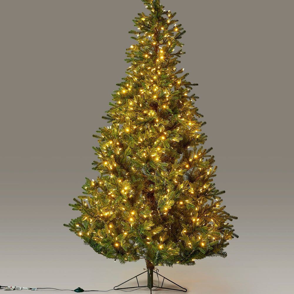 Faux Noble Fir Pre-Lit LED Christmas Tree with White Lights 7.5'