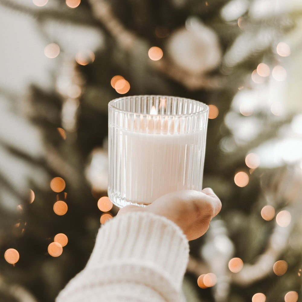 
                      
                        Christmas Fluted Soy Candle - Ribbed Glass Jar - 11 oz
                      
                    