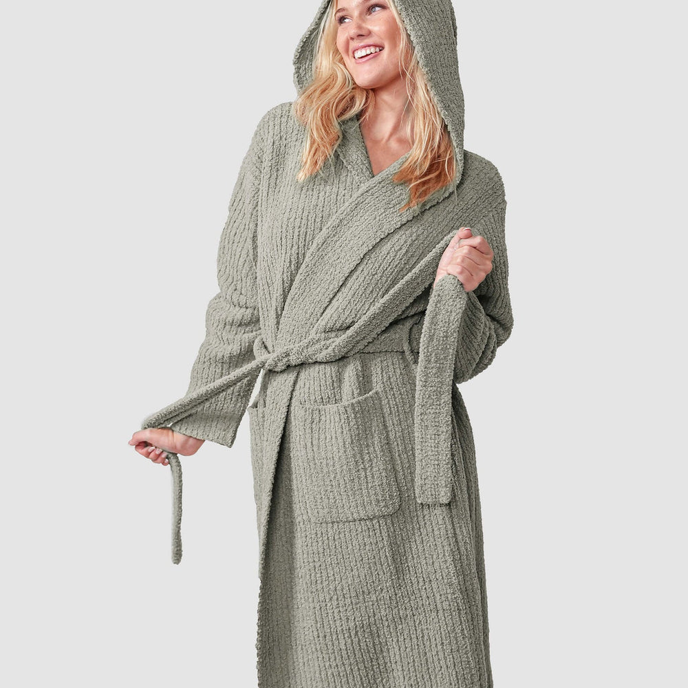 
                      
                        Ribbed Hooded Robe
                      
                    