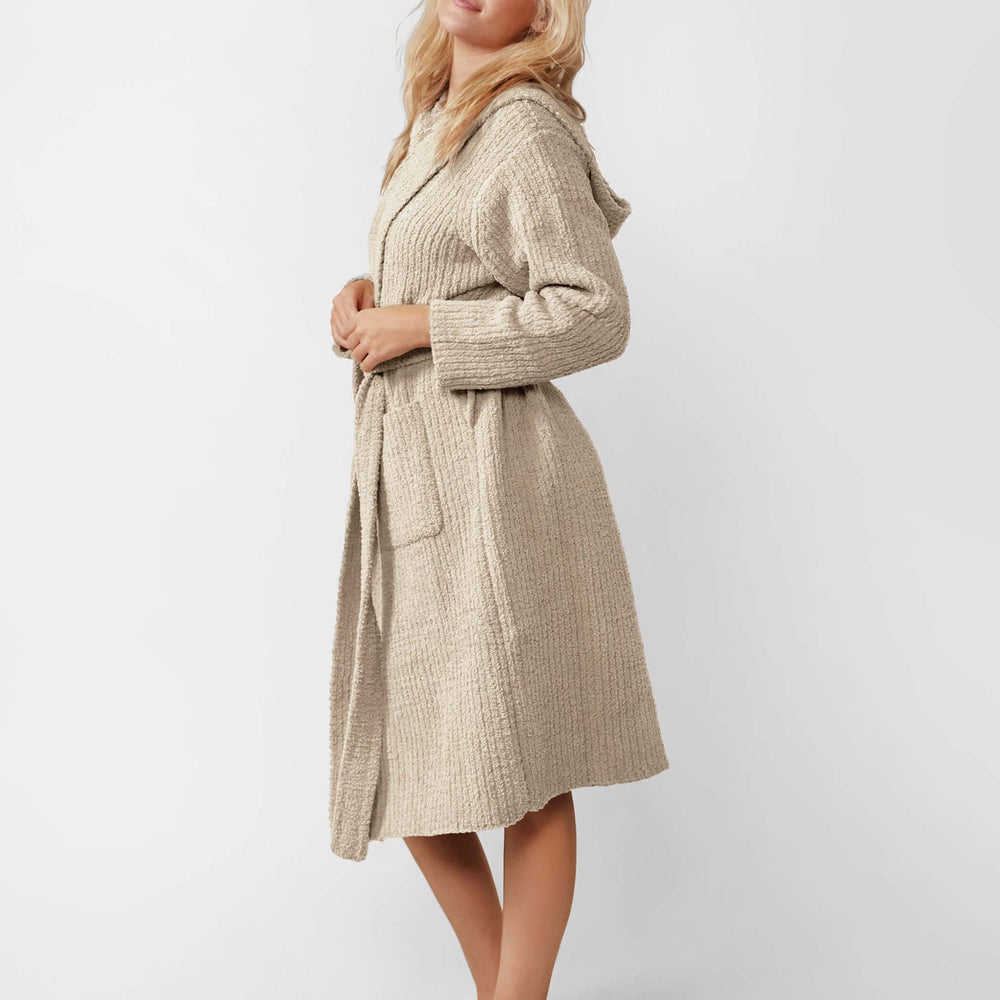 
                      
                        Ribbed Hooded Robe
                      
                    