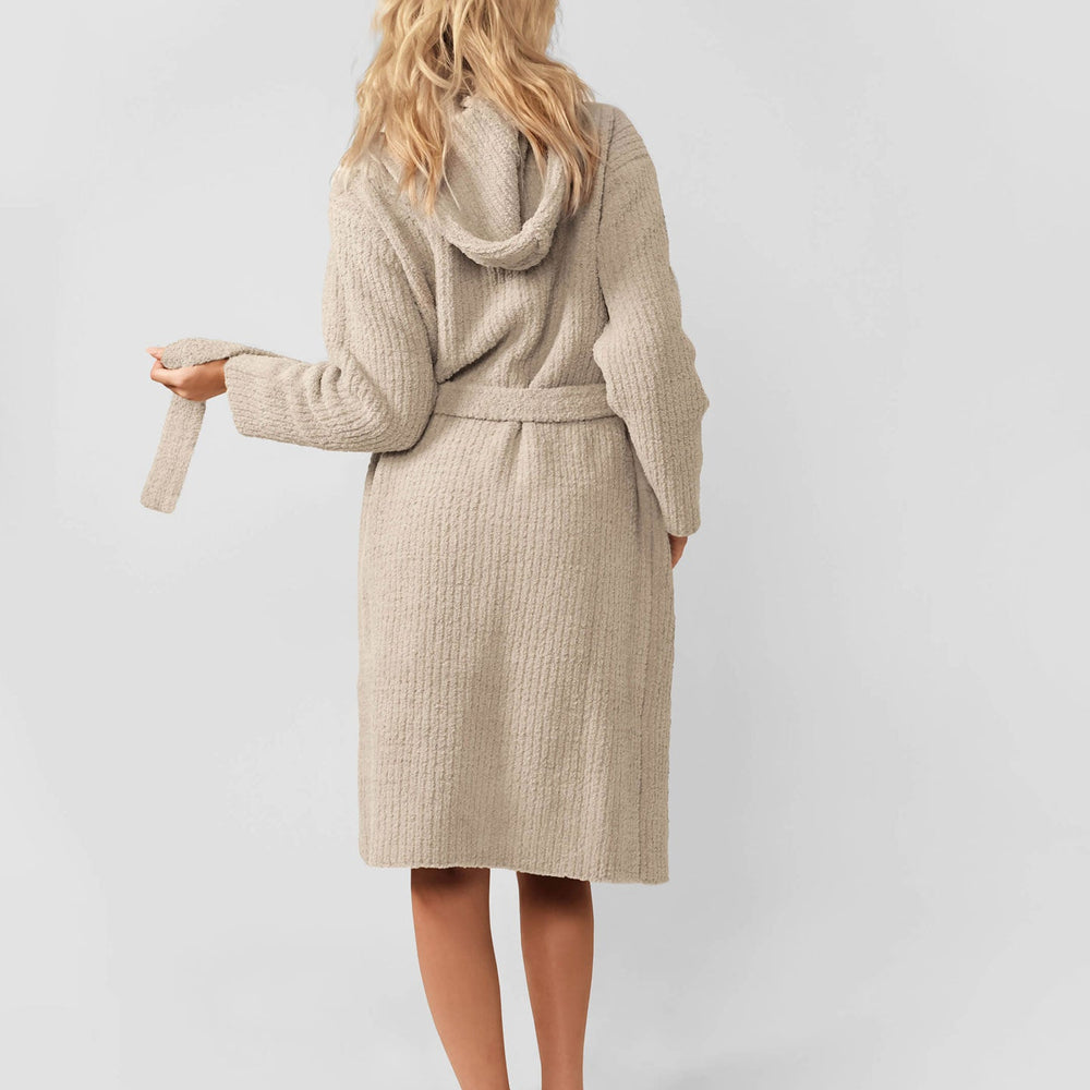 
                      
                        Ribbed Hooded Robe
                      
                    