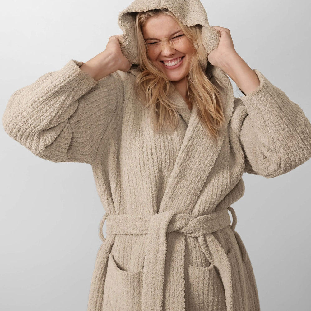 
                      
                        Ribbed Hooded Robe
                      
                    