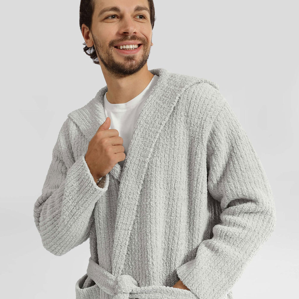 
                      
                        Ribbed Hooded Robe
                      
                    