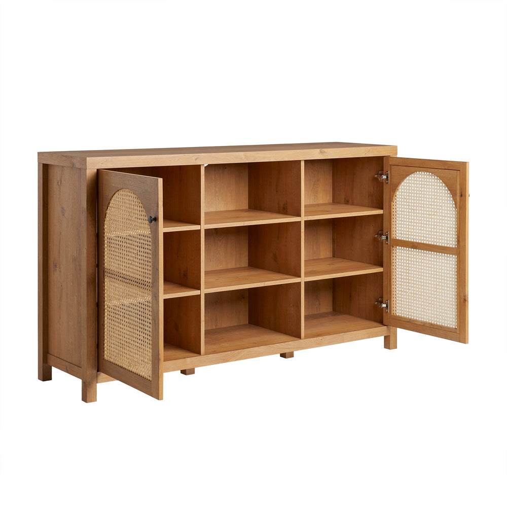 
                      
                        Sasha 58" 2 Door Sideboard with Arched Rattan Panels
                      
                    