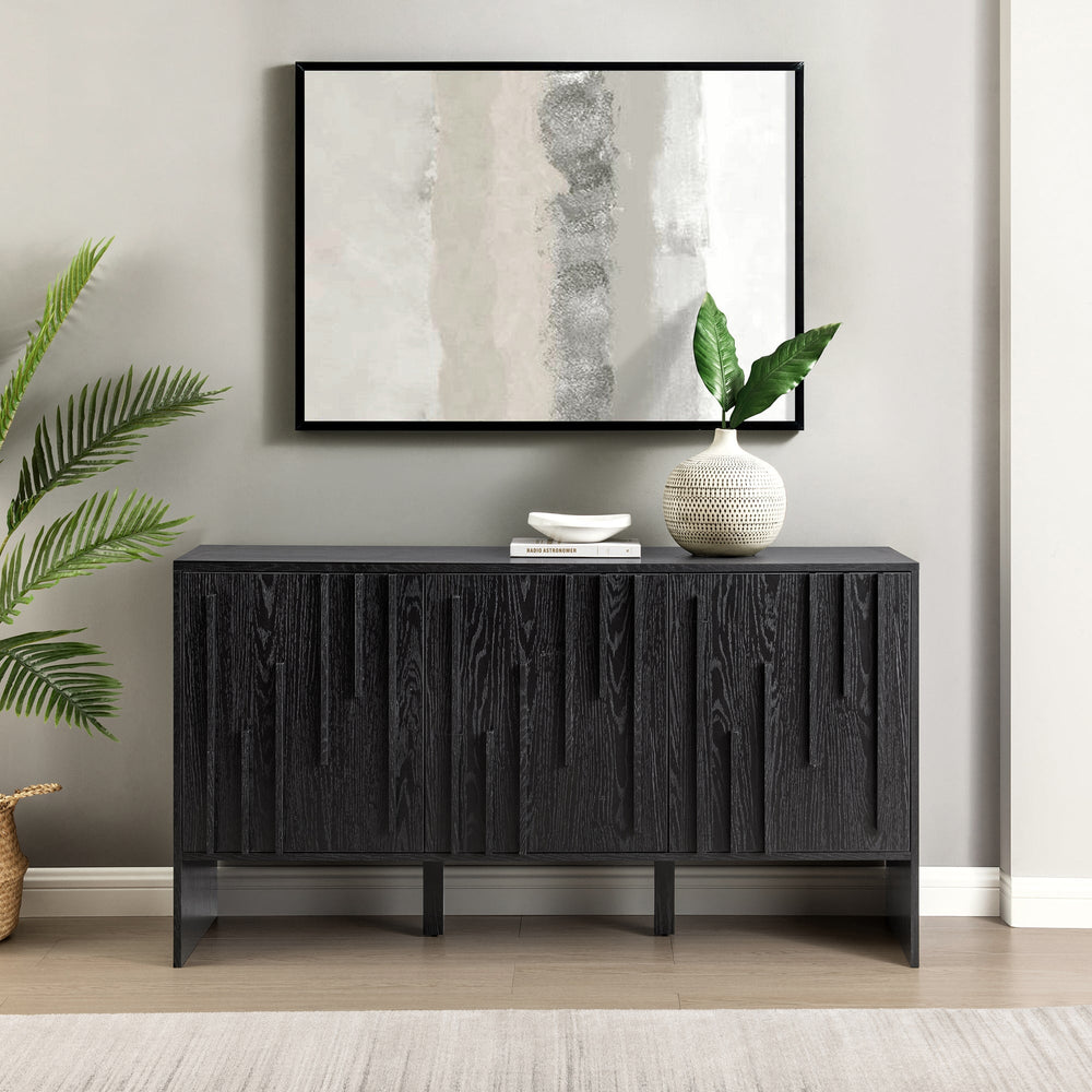 
                      
                        Contemporary Wood Detailed-Door Sideboard
                      
                    